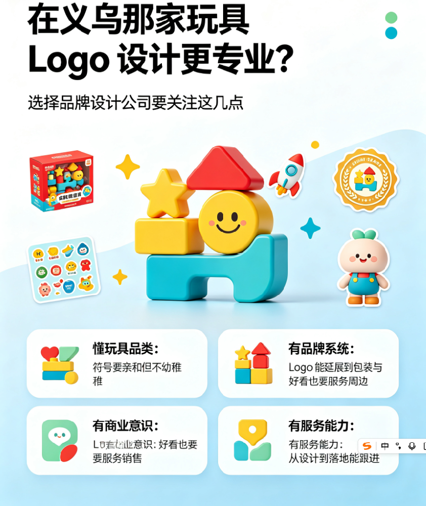 在义乌哪家玩具Logo设计更专业？选择品牌设计公司要关注这几点