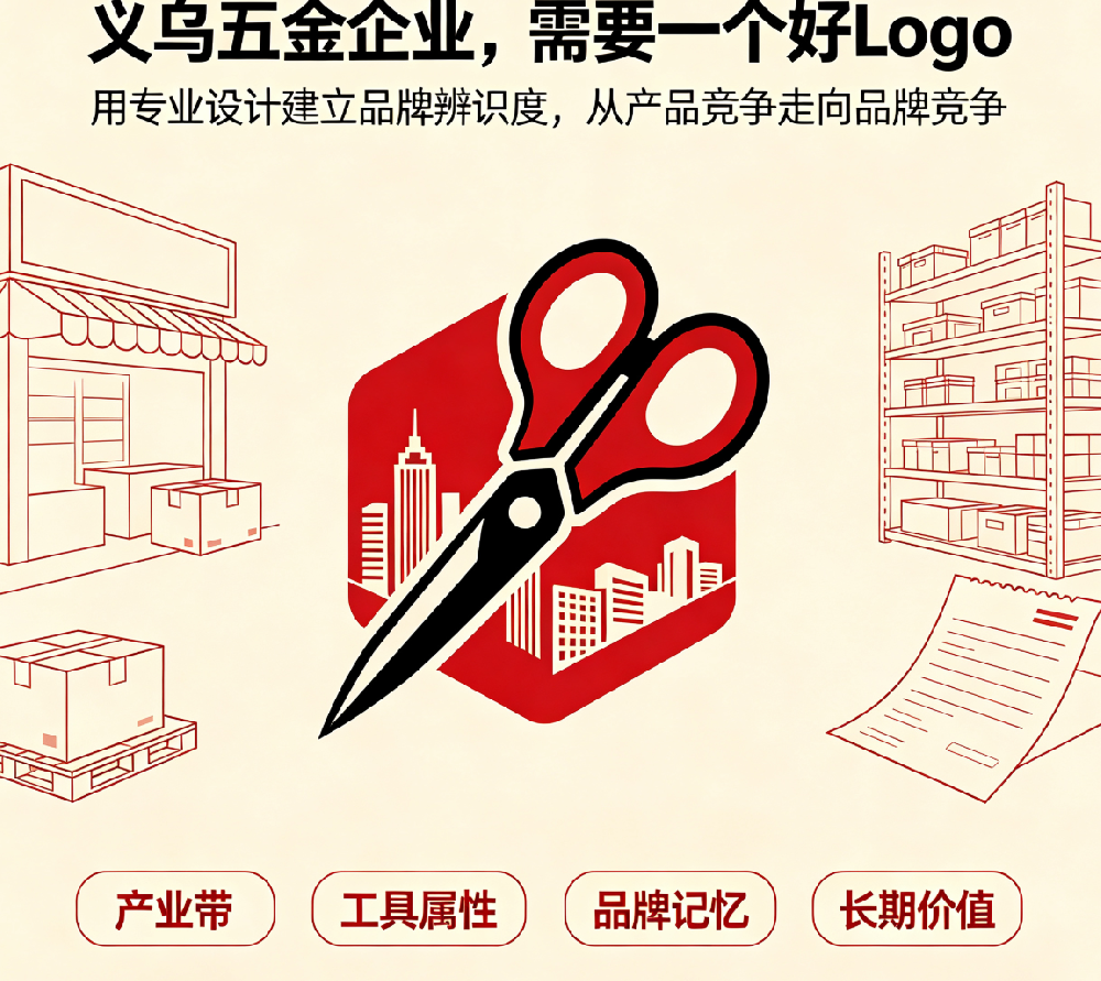 在义乌剪刀Logo设计哪家好？专业品牌设计助力五金工具企业打造品牌竞争力